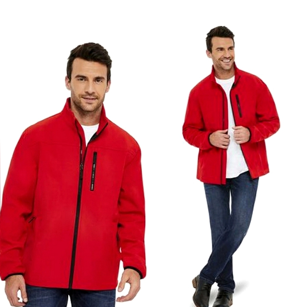 George🔖Red Casual Lightweight Waterproof Jacket| Front Zipper Closure